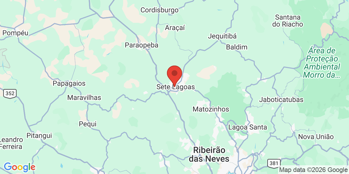 Ubicación geográfica del estudio: -19.4666670, -44.2500000