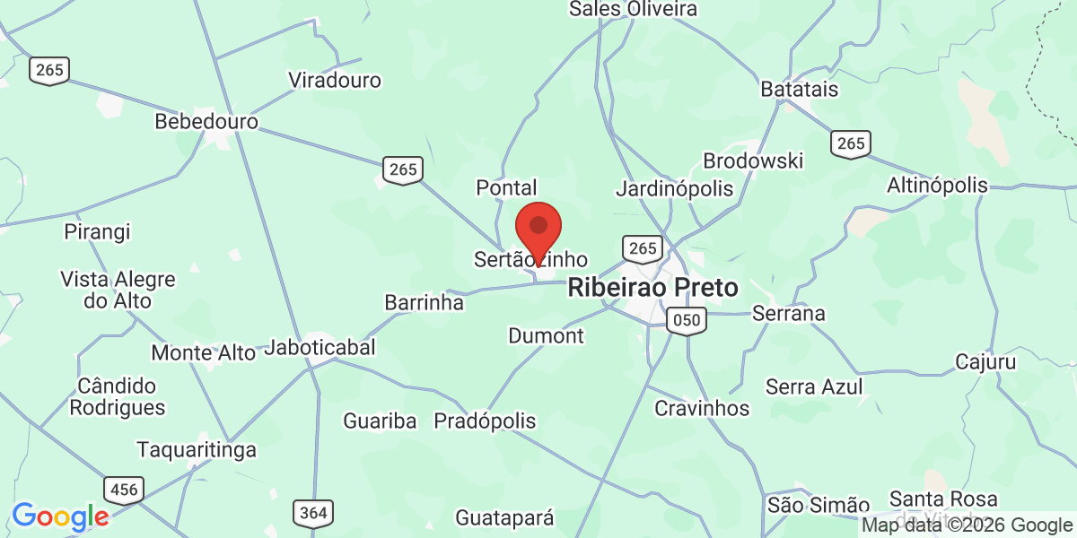 Ubicación geográfica del estudio: -21.1425000, -47.9858000