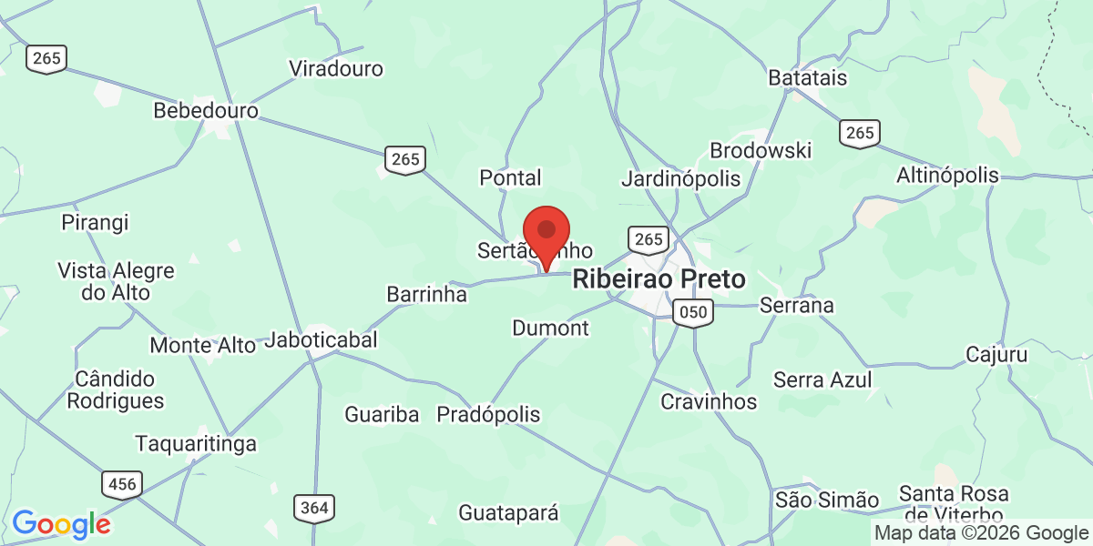 Ubicación geográfica del estudio: -21.1611000, -47.9806000