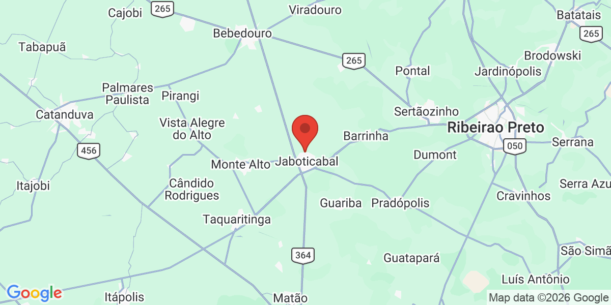 Ubicación geográfica del estudio: -21.2336000, -48.3247000