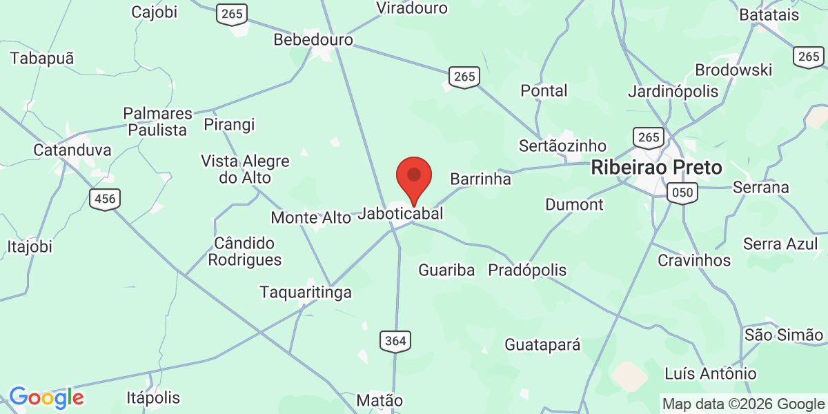 Ubicación geográfica del estudio: -21.2442564, -48.2927870