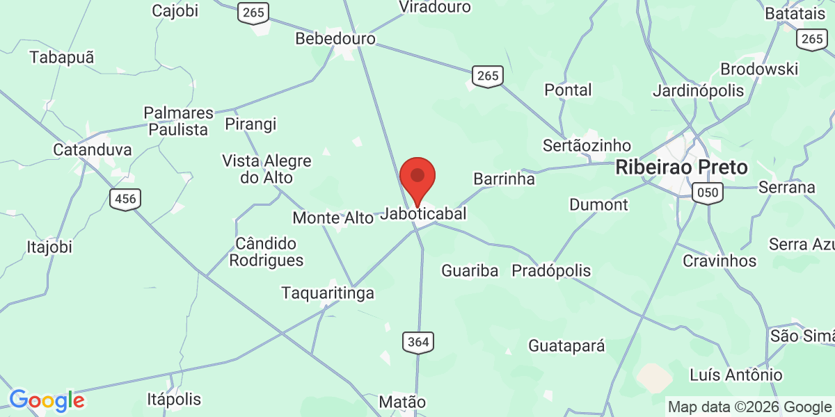 Ubicación geográfica del estudio: -21.2463890, -48.3322220