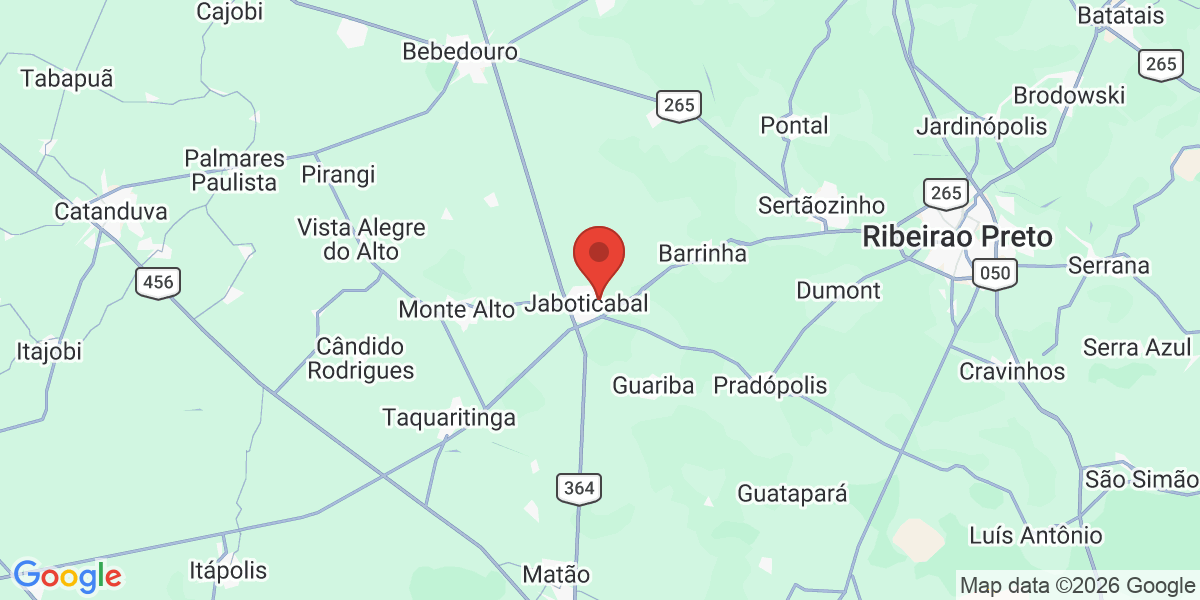 Ubicación geográfica del estudio: -21.2505560, -48.3022220