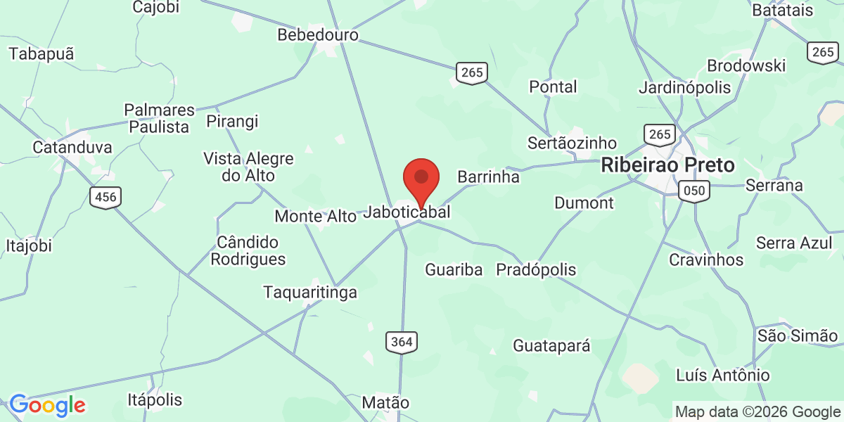 Ubicación geográfica del estudio: -21.2528000, -48.2911000