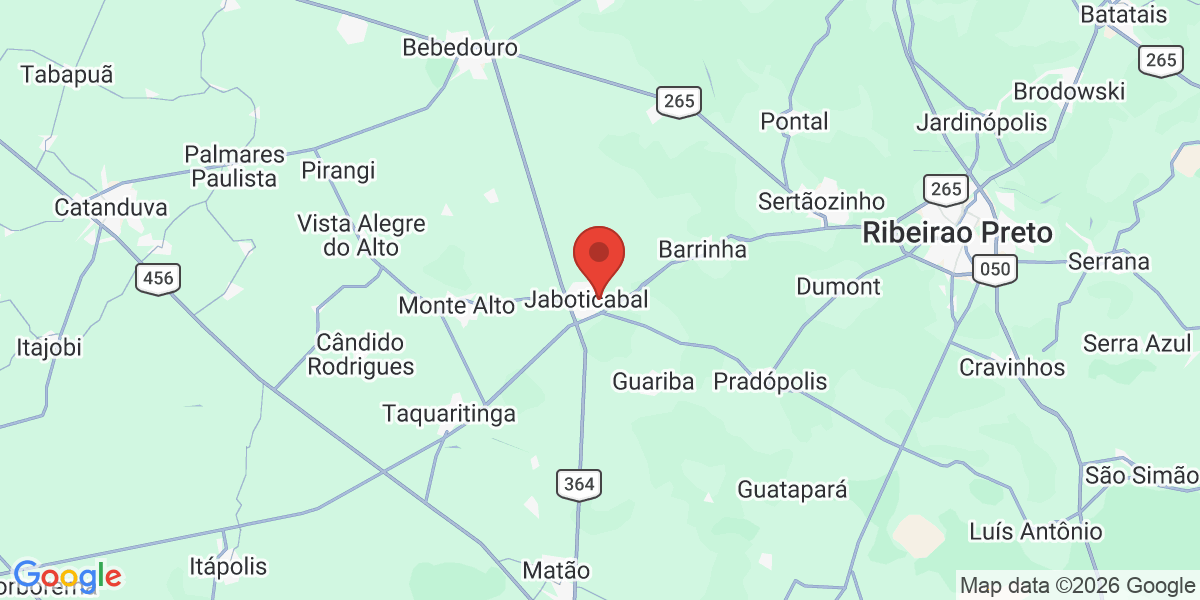 Ubicación geográfica del estudio: -21.2561110, -48.3022220