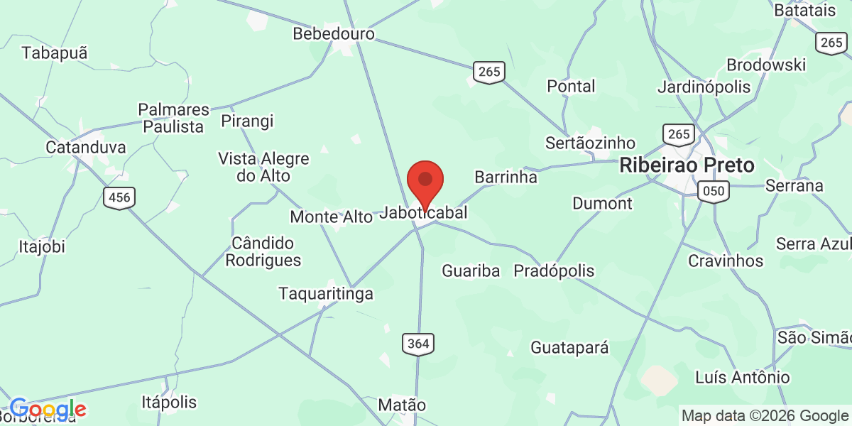 Ubicación geográfica del estudio: -21.2561110, -48.3161110