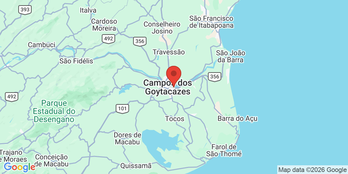 Ubicación geográfica del estudio: -21.7630620, -41.2879870