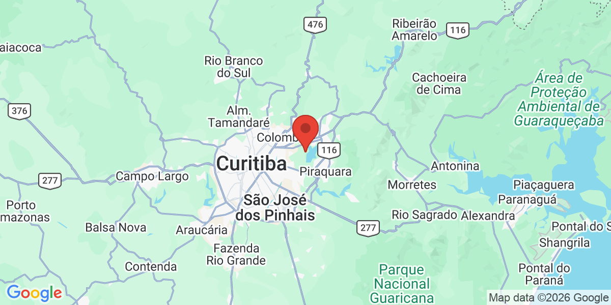 Ubicación geográfica del estudio: -25.4005560, -49.1200000
