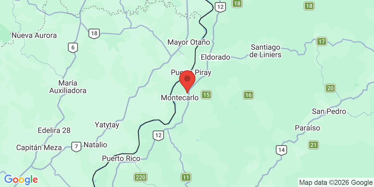 Ubicación geográfica del estudio: -26.5520000, -54.7330000
