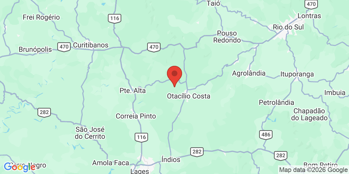 Ubicación geográfica del estudio: -27.4700000, -50.1800000
