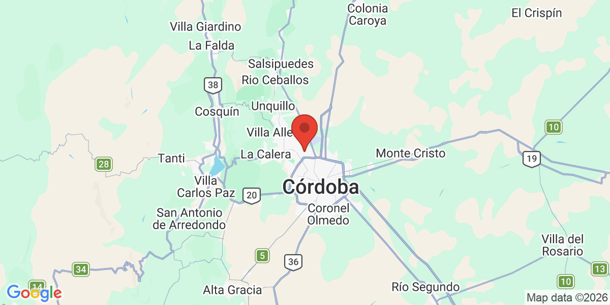 Ubicación geográfica del estudio: -31.3412140, -64.2329110