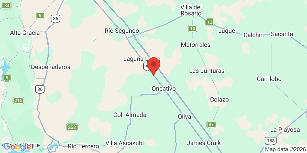 Ubicación geográfica del estudio: -31.8581278, -63.7374096