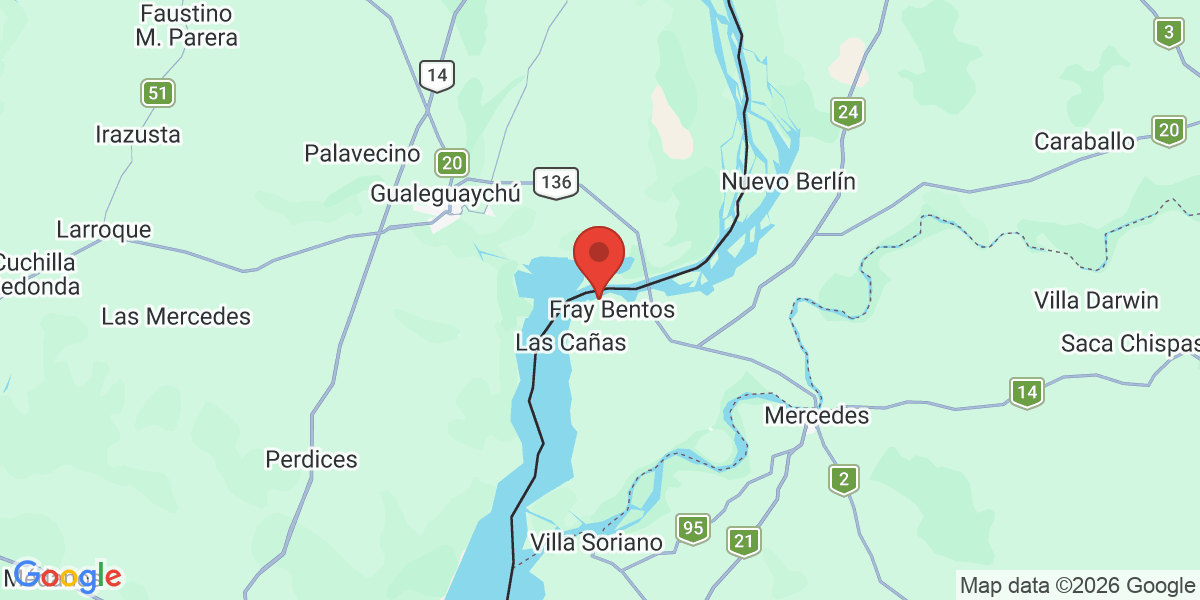 Ubicación geográfica del estudio: -33.1167000, -58.3167000
