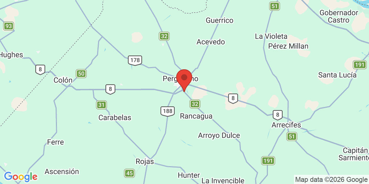 Ubicación geográfica del estudio: -33.9411434, -60.5578817