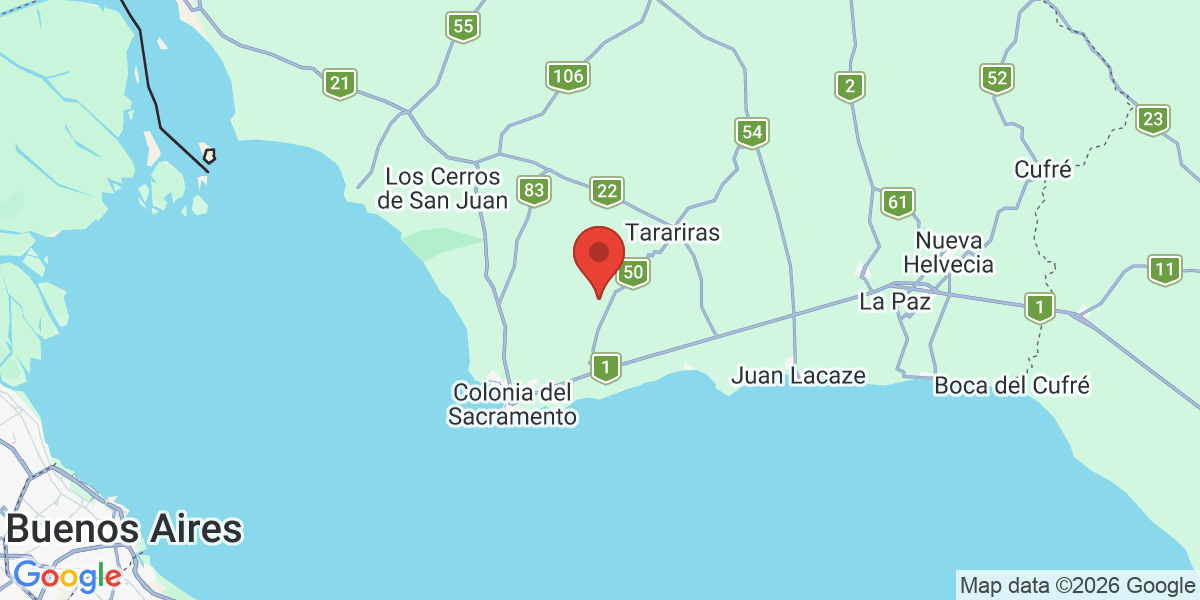 Ubicación geográfica del estudio: -34.3462670, -57.7150000
