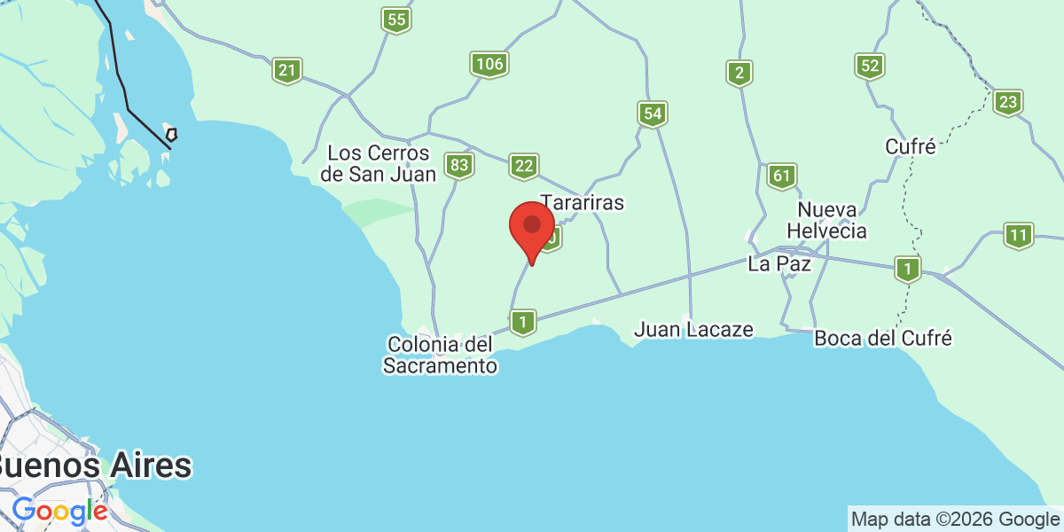Ubicación geográfica del estudio: -34.3511670, -57.6923330