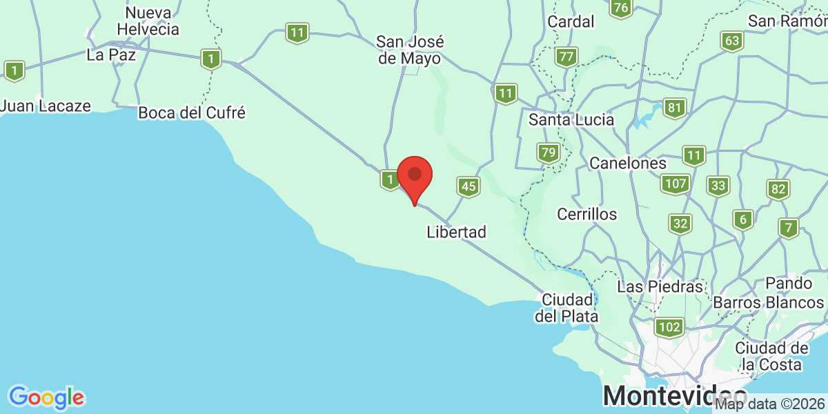 Ubicación geográfica del estudio: -34.5966170, -56.7050330