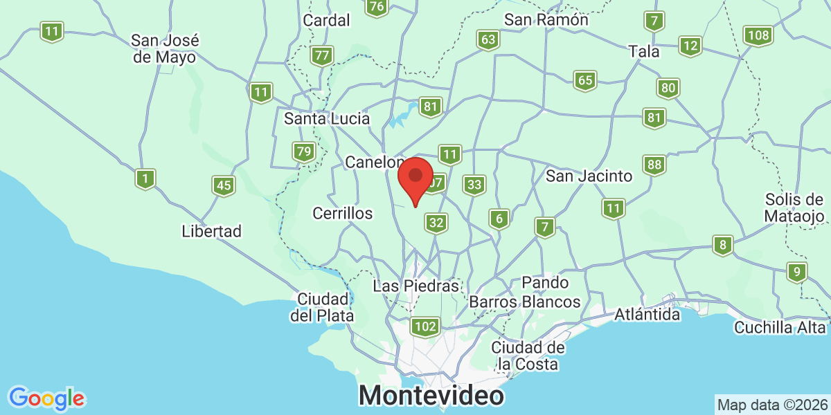 Ubicación geográfica del estudio: -34.6000000, -56.2166670