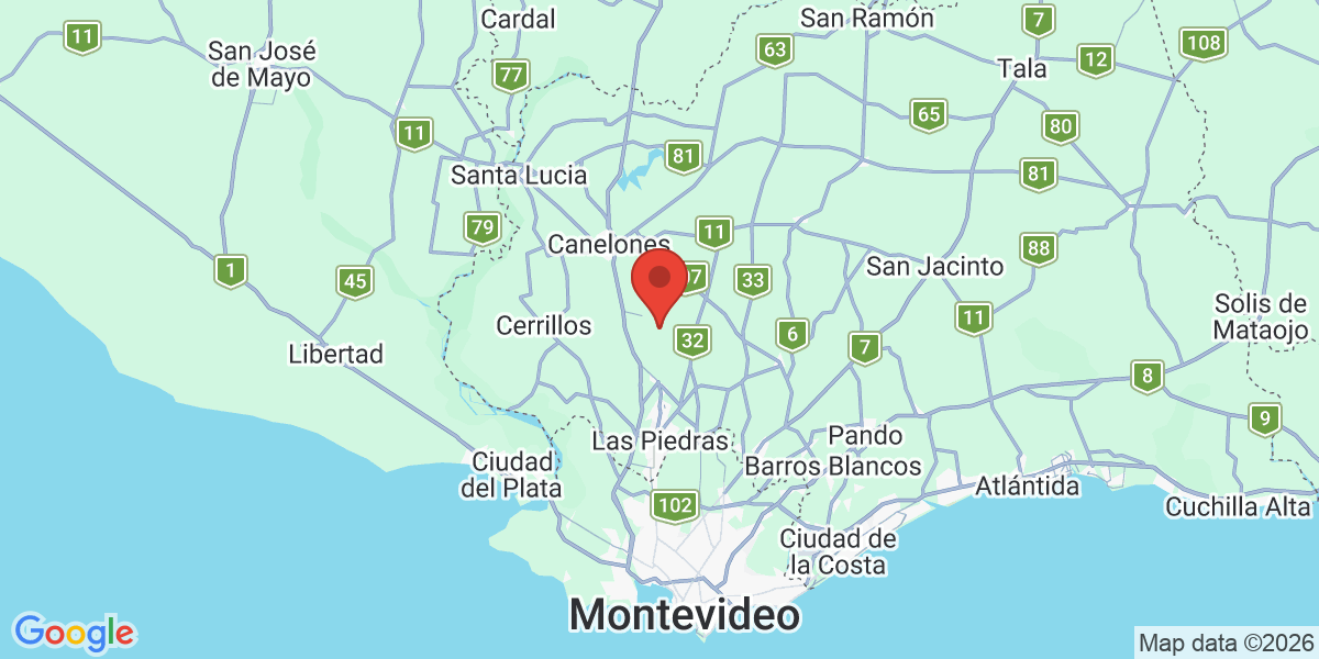 Ubicación geográfica del estudio: -34.6133110, -56.2175820