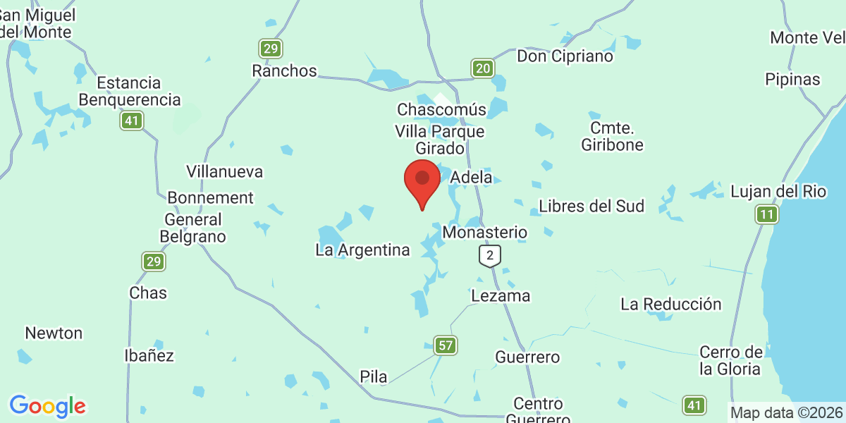 Ubicación geográfica del estudio: -35.7400000, -58.0500000