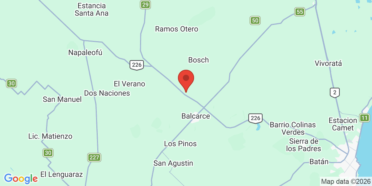 Ubicación geográfica del estudio: -37.7654600, -58.2991500