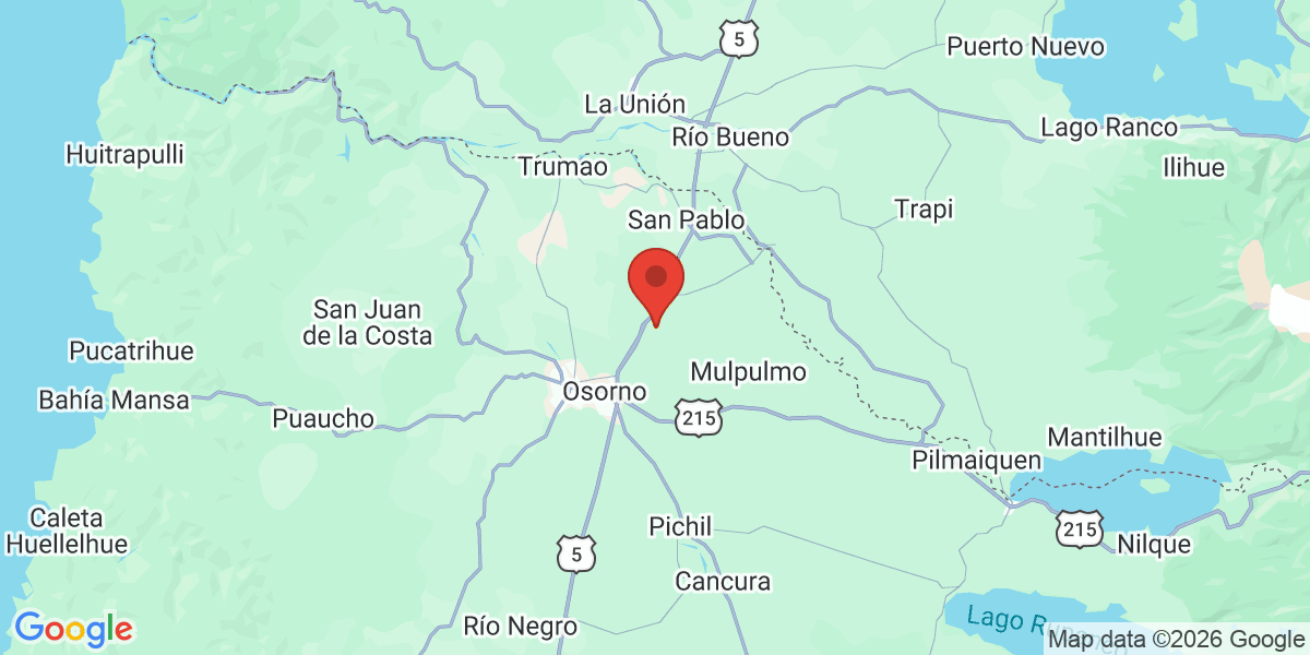 Ubicación geográfica del estudio: -40.5166670, -73.0500000