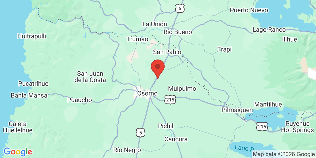 Ubicación geográfica del estudio: -40.5200000, -73.0600000