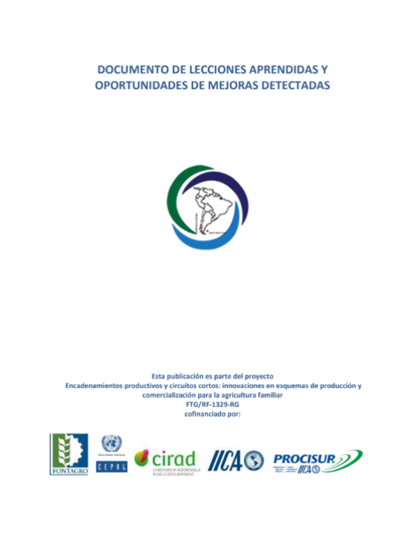 Documento de lecciones aprendidas y oportunidades de mejoras detectadas