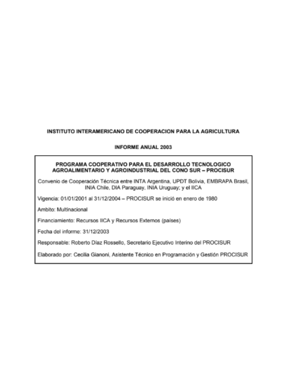 Informe Anual 2003