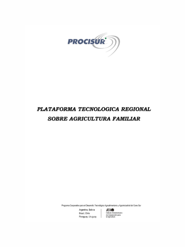 Plataforma Tecnológica Regional sobre Agricultura Familiar