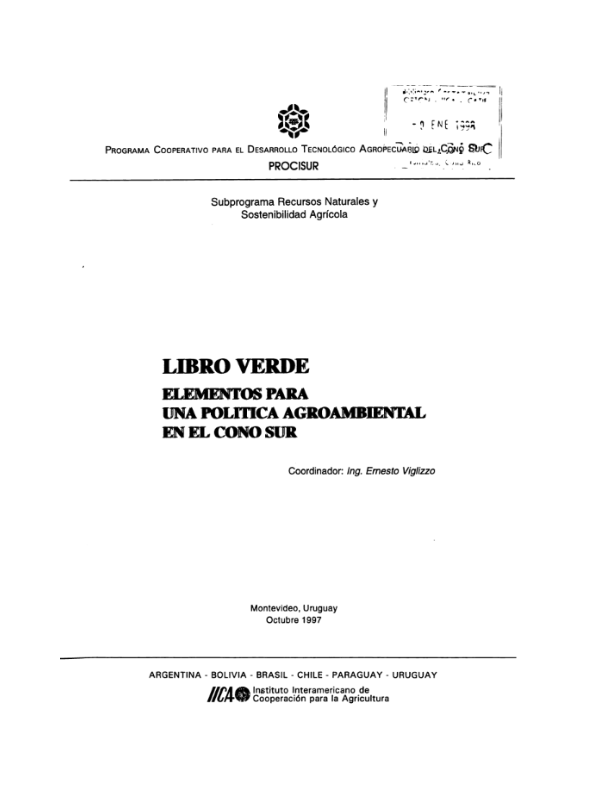 Libro Verde - Elementos para una política agroambiental en el Cono Sur