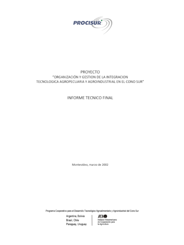 Informe: Foro de Integración Tecnológica Agroalimentaria y Agroindustrial del Mercosur Ampliado