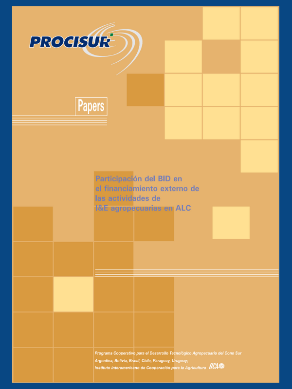Participación del BID en el financiamiento externo de las actividades de I&E agropecuarias en ALC