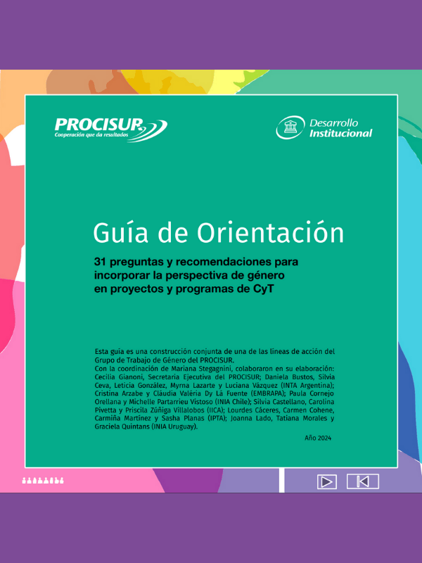 Guía de Orientación para incorporar la perspectiva de género en proyectos y programas de CyT