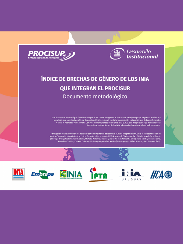 Índice de Brechas de Género de los INIA que integran el PROCISUR