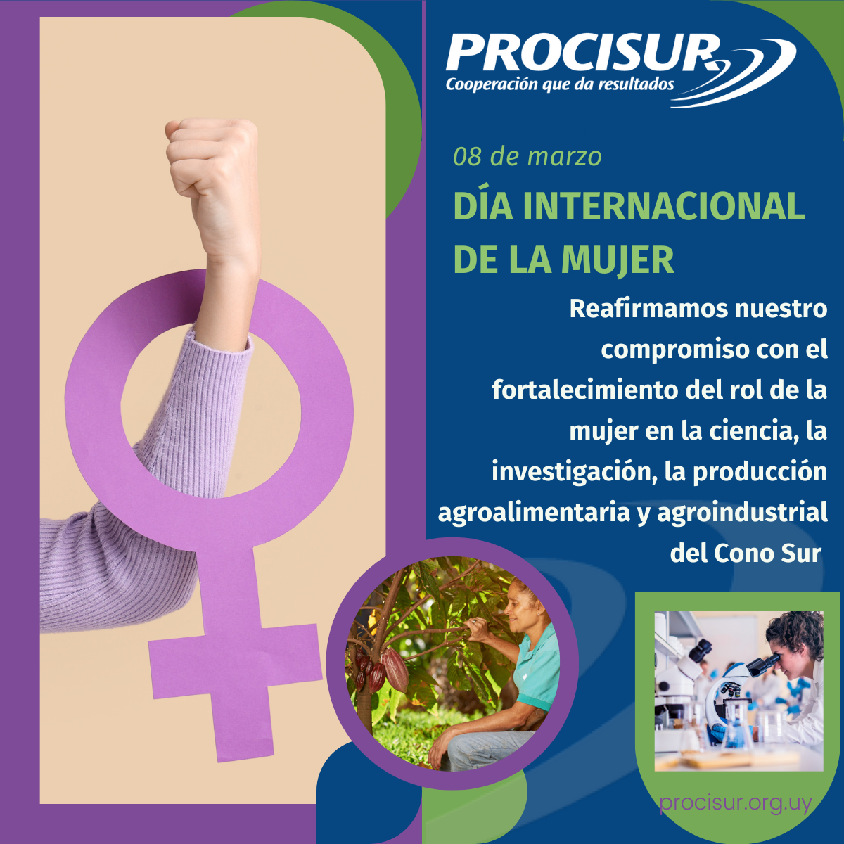 Dia internacional de la mujer saludo procisur